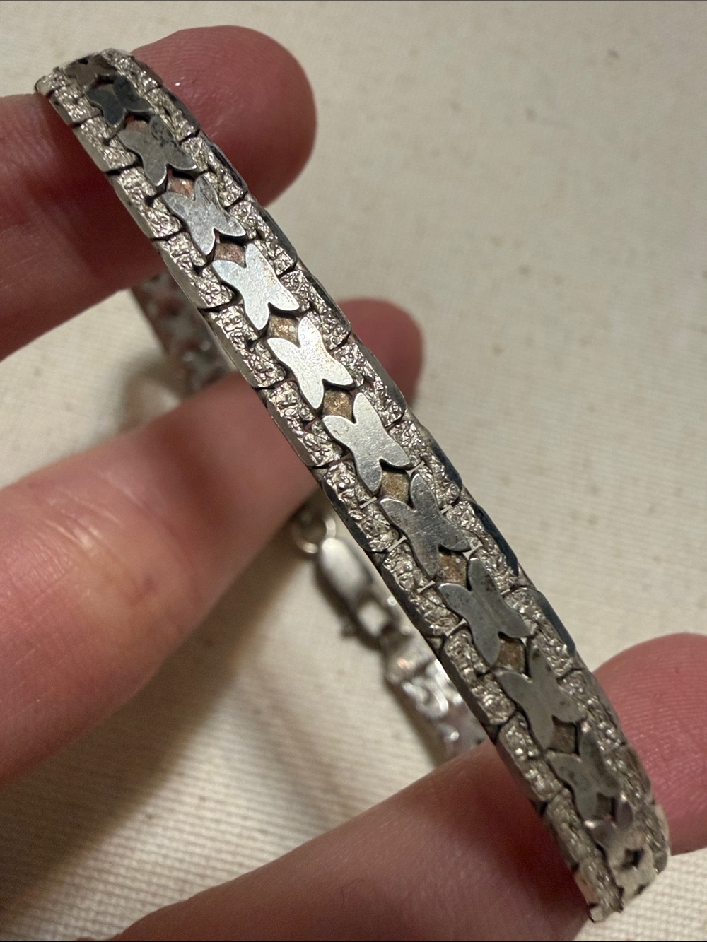 Sterling Silver 925 Link Bracelet 7.5’ in